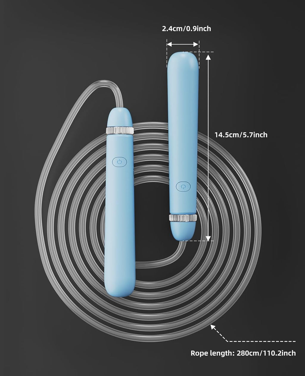LED Jump Rope - Rechargeable, Adjustable Skipping Rope for Fitness & Cardio Workouts