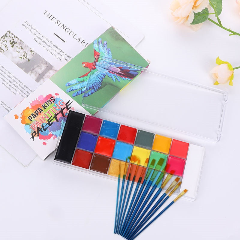 Professional 20-Color Makeup Kit with 10 Cosmetic Pencils – Vibrant, Blendable Palette for Eye, Lip & Creative Looks”